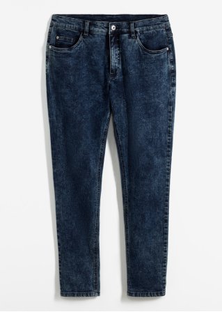 Regular Fit Stretch-Jeans, Tapered in blau von vorne - RAINBOW