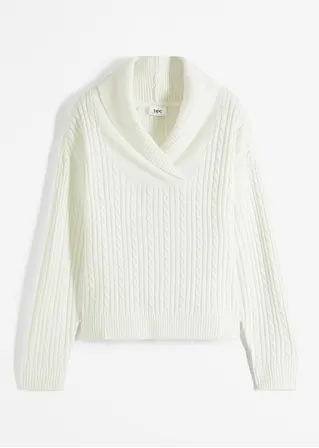 bpc bonprix collection Pullover mit V-Ausschnitt und Seitenschlitzen