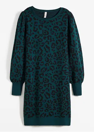 Strickkleid in grün von vorne - bonprix