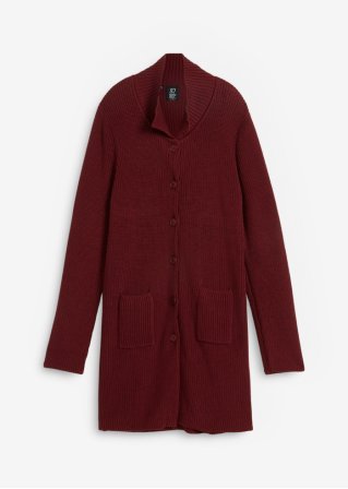 Cardigan mit Taschen in rot von vorne - bpc bonprix collection