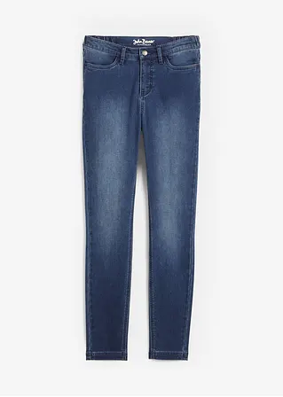 Skinny Jeans Mid Waist, Thermo in blau von vorne - John Baner JEANSWEAR