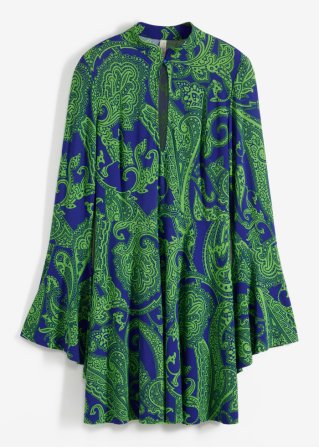 Kleid mit weiten Ärmeln in grün von vorne - BODYFLIRT boutique