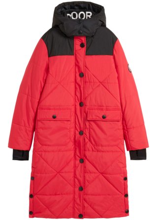 Outdoor-Mantel mit seitlicher Knopfleiste, wasserabweisend,  in rot von vorne - bpc bonprix collection