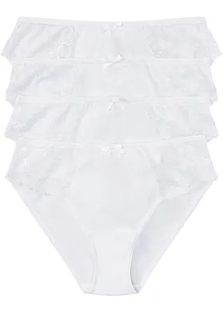 bonprix Slip mit Spitze (4er Pack)