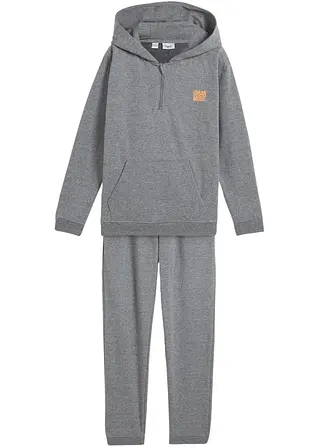 Kinder Sweat-Jogginganzug (2-tlg.Set) in grau von vorne - bpc bonprix collection