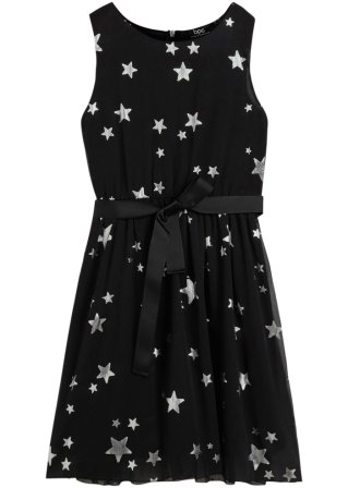 Festliches Mädchen Kleid in schwarz von vorne - bpc bonprix collection