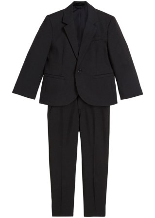Jungen Anzug (2-tlg.Set) in schwarz von vorne - bpc bonprix collection