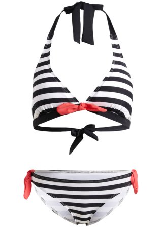 Neckholder Bikini (2-tlg. Set) in schwarz von vorne - bpc bonprix collection