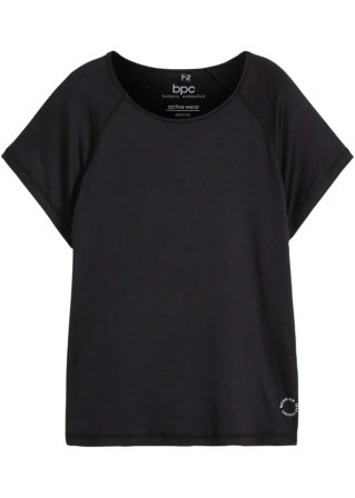 Sport-Shirt, schnelltrocknend, Slim Fit in schwarz von vorne - bpc bonprix collection