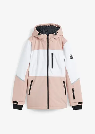 Ski Funktionsjacke mit Kapuze, wasserdicht in rosa von vorne - bpc bonprix collection