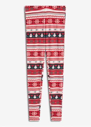 Weihnachts-Leggings in rot von vorne - bpc bonprix collection