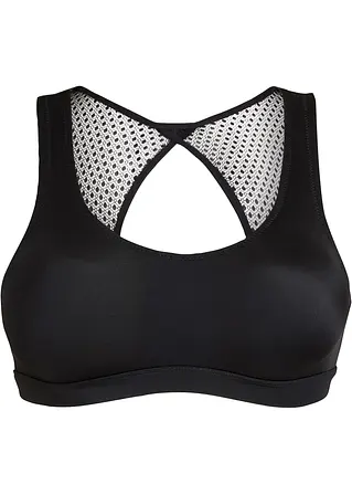 Bralette mit Spitze in schwarz von vorne - bpc bonprix collection