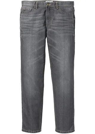 Regular Fit Jeans, Straight in grau von vorne - bonprix