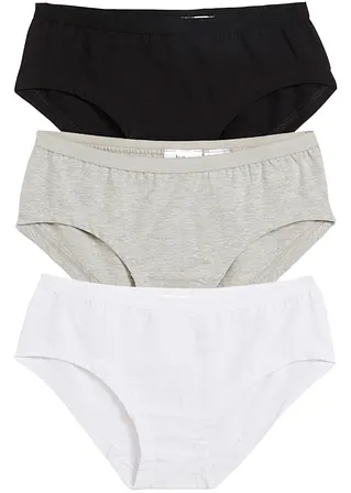 Mädchen Panty (3er Pack) in grau von vorne - bpc bonprix collection