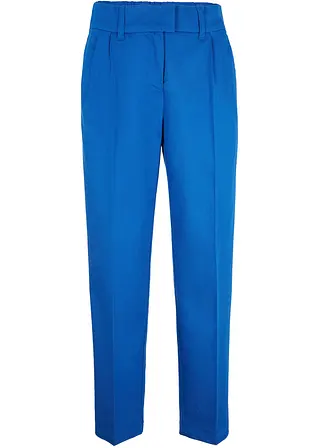 Baumwoll-Bundfaltenhose in blau von vorne - bpc bonprix collection