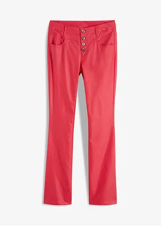 Lederimitat-Hose mit Schlag in pink von vorne - RAINBOW