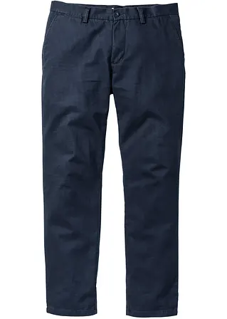 Regular Fit Chinohose aus reiner Baumwolle, Straight in blau von vorne - bonprix