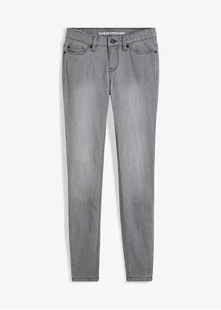 Super Skinny-Jeans in grau von vorne - RAINBOW