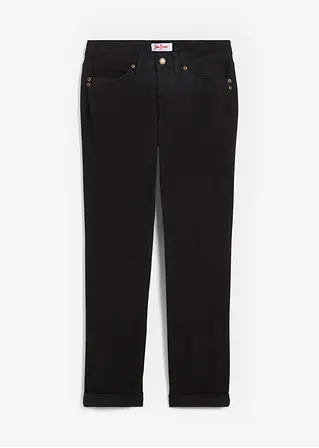 Straight Jeans Mid Waist, Stretch in schwarz von vorne - bonprix