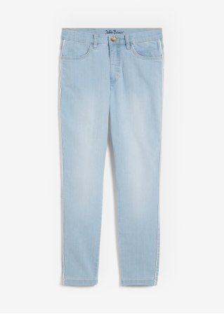 7/8 Komfort-Stretch-Jeans, Skinny in blau von vorne - John Baner JEANSWEAR