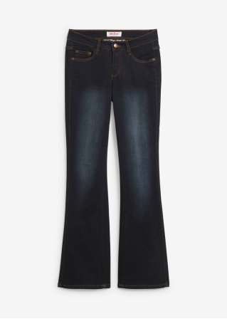 Bootcut Jeans Mid Waist, Shaping  in blau von vorne - John Baner JEANSWEAR