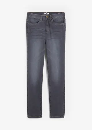 Straight Jeans Mid Waist, Ultra Soft in blau von vorne - bonprix