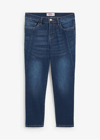 7/8 Slim Fit Ultra-Soft-Jeans in blau von vorne - bonprix