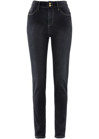 Super-Stretch-Highwaist-Jeans in schwarz von vorne - bpc bonprix collection
