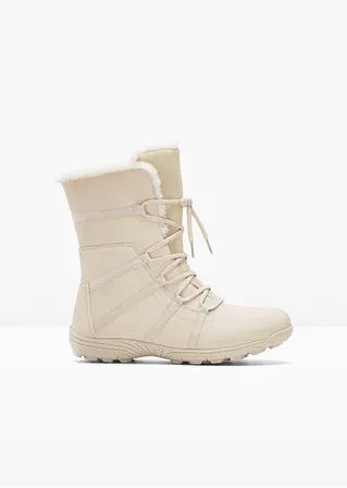 Winter Schnür Boot in beige von vorne - bpc selection