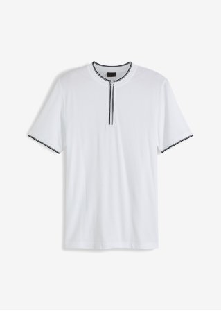 Piqué-Poloshirt in weiß von vorne - bpc selection