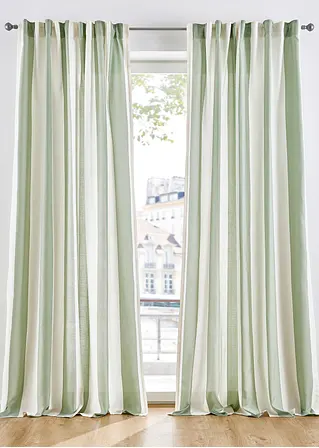 Vorhang mit recyceltem Polyester (1er Pack) in grün - bonprix