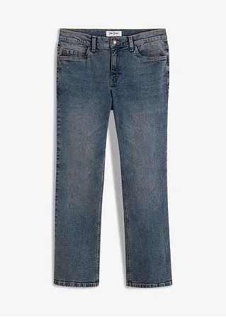 Regular Fit Stretch-Jeans, Bootcut in blau von vorne - bonprix