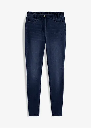Skinny Jeans, High Waist, lang in blau von vorne - bpc bonprix collection