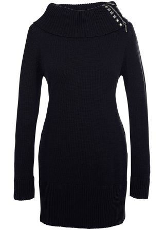 Long-Pullover in schwarz von vorne - bpc selection