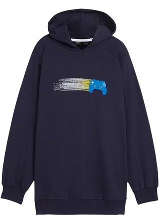 Jungen Kapuzensweatshirt in blau von vorne - bpc bonprix collection