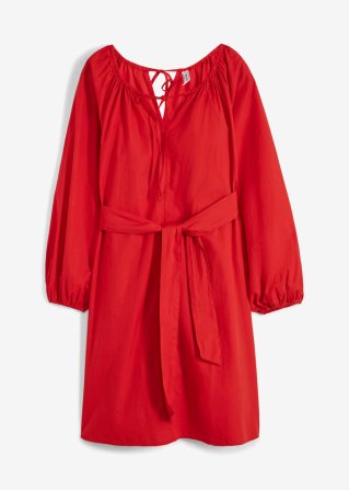 Blusenkleid mit Schleifendetail in rot von vorne - RAINBOW