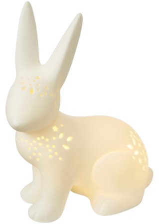 LED-Deko-Figur Hase mit Ausstanzungen in weiß - bpc living bonprix collection