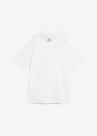 Essential Oversize-Shirt aus schwerer Baumwollqualität  in weiß von vorne - bonprix PREMIUM