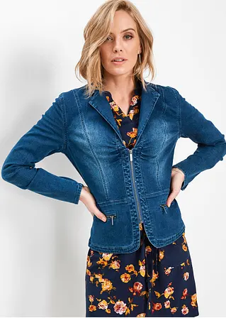 Jacke in blau von vorne (im Anschnitt) - bonprix