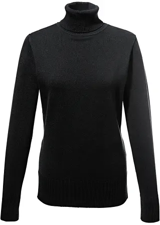 Basic Rollkragenpullover in schwarz - bpc bonprix collection