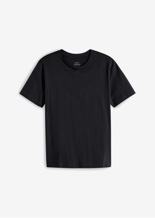 Essential Seamless T-Shirt aus Bio Baumwolle in schwarz von vorne - bpc bonprix collection