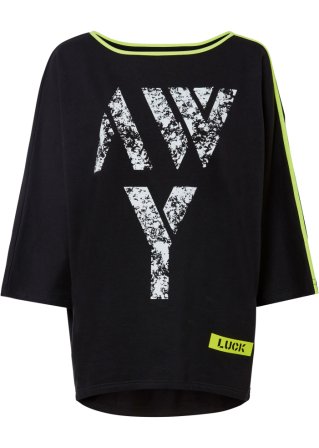 Sweatshirt in schwarz von vorne - RAINBOW