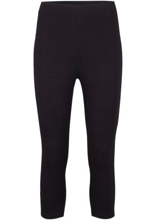 Capri-Leggings mit Komfortbund in schwarz von vorne - bpc bonprix collection