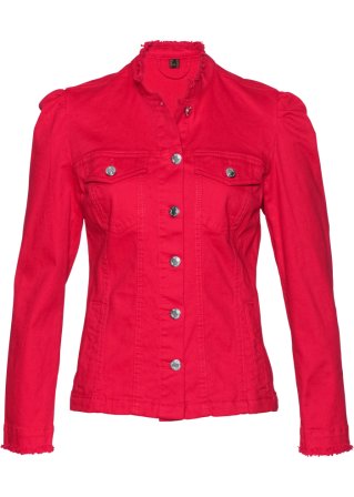 Jacke mit leichten Puffärmeln  in rot von vorne - bpc selection