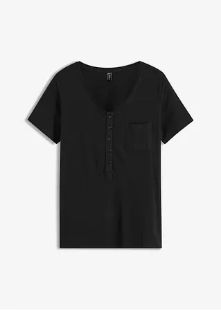 T-Shirt in schwarz von vorne - bonprix
