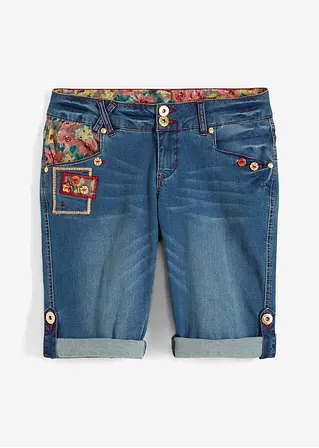 Jeans-Shorts in blau von vorne - RAINBOW