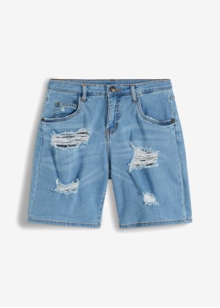 Jeans-Shorts in blau von vorne - RAINBOW