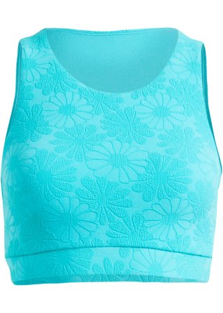 Bustier Bikini Oberteil in blau von vorne - bpc bonprix collection