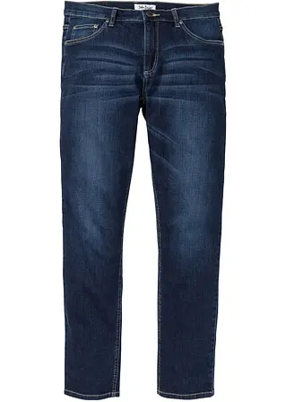 Regular Fit Stretch-Jeans, Tapered in blau von vorne - bonprix