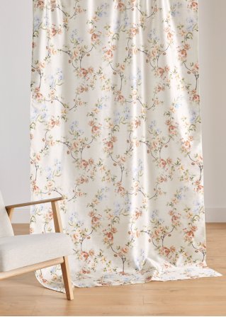 Vorhang mit Blumen Druck (1er Pack) in beige - bpc living bonprix collection